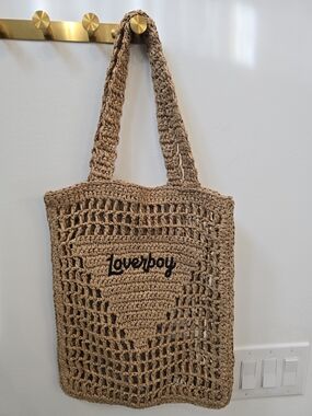 Summer House Woven Tote Bag in Natural Tan